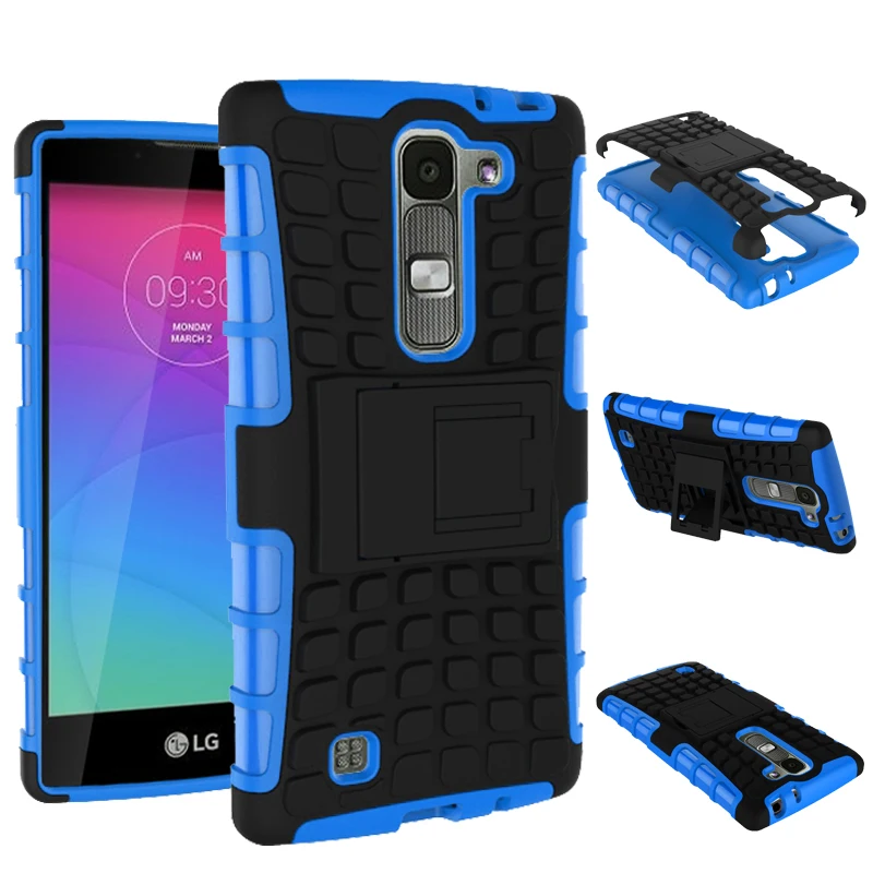 Silicon + Plastic 2 in 1 Dual Layer Shockproof Stand Phone Protection Case Cover For LG G4C /Magna/G4 Mini |