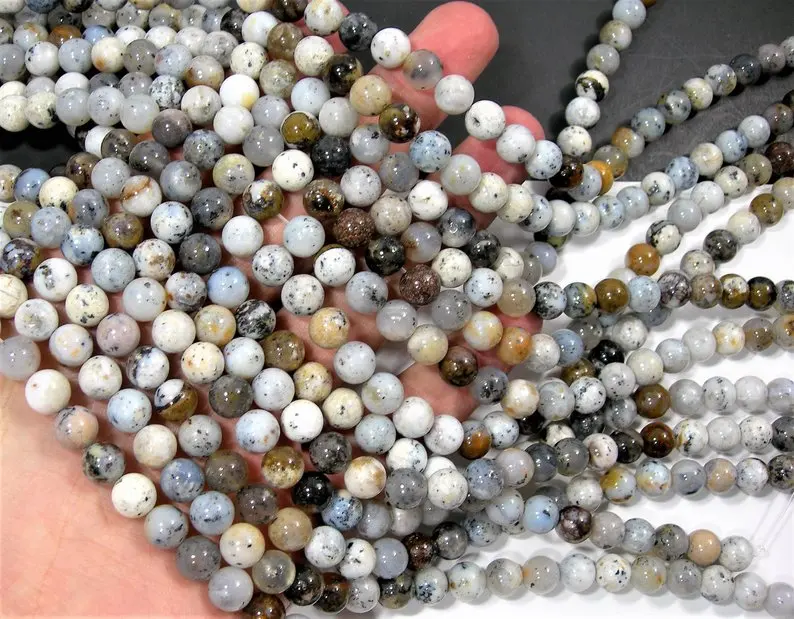 Бусины из натуральной кожи 6 мм 8 10 12 круглые бусины с драгоценным камнем для