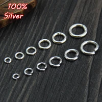 10pcs 925 sterling silver color round open split jump ringsclosed rings jewelry findings diy bracelet neckalce jewelry making