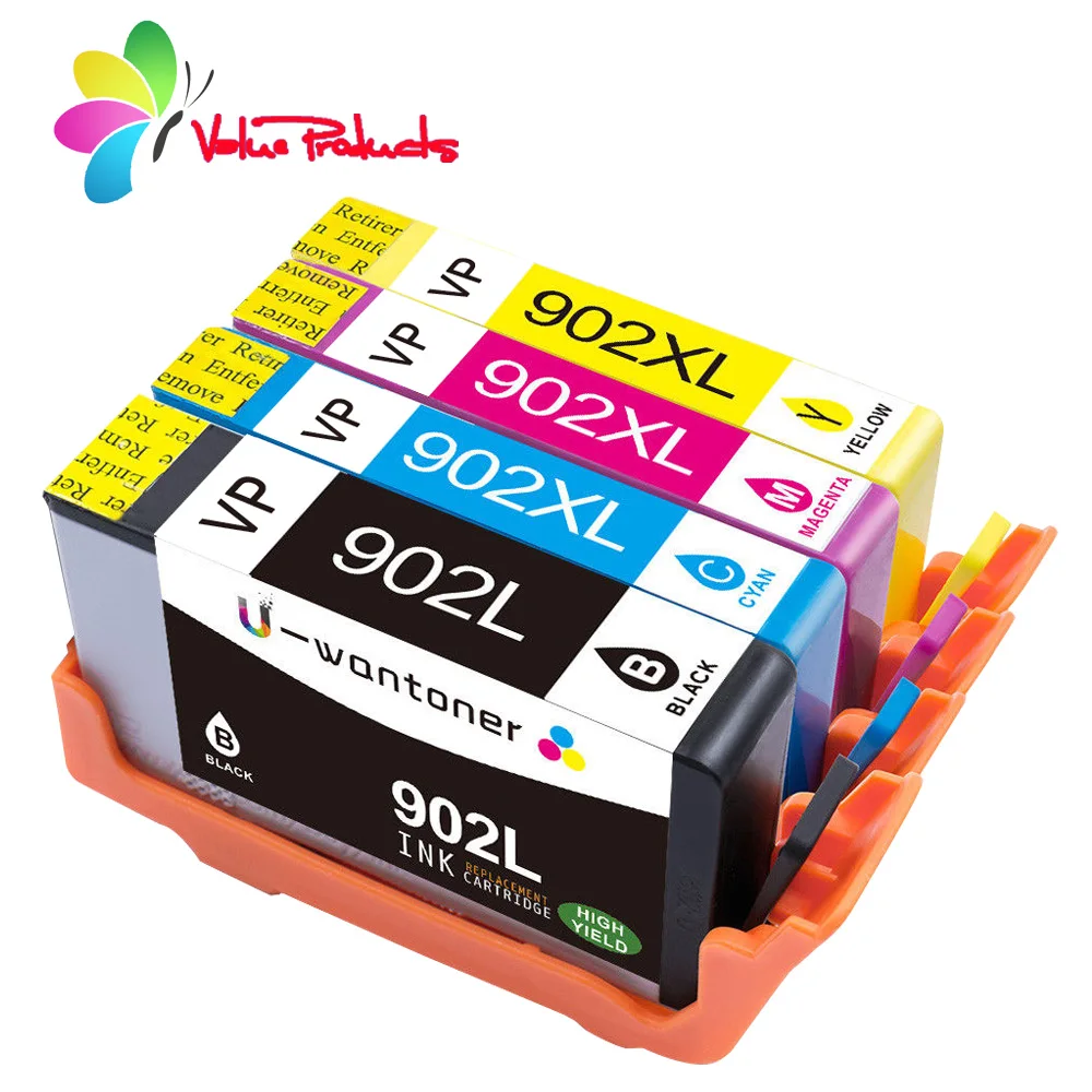 902 чернила 902XL для HP 902xl чернильные картриджи 4 упаковки BKCMY восстановленные Officejet