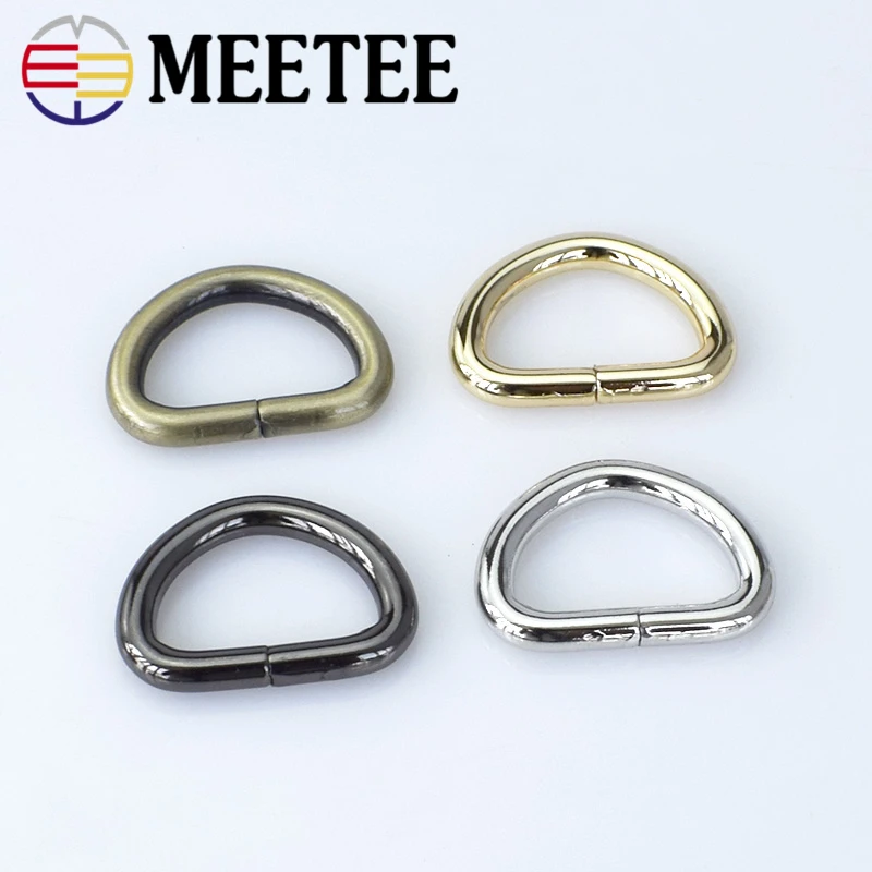 Meetee 30 шт/50 шт 25 мм D кольцевая пряжка металлическая сумка Пряжка Крючки на ремешке