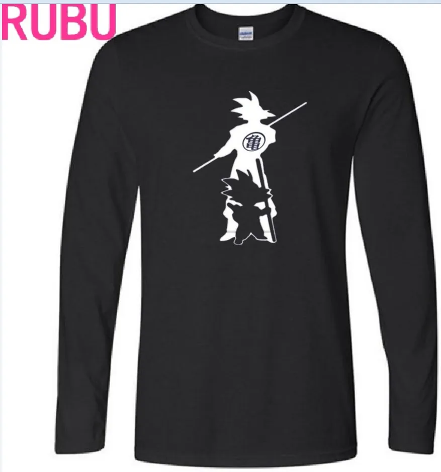 2017 новые модные футболки goku футболка с длинным рукавом для мужчин harajuku ball z hipster