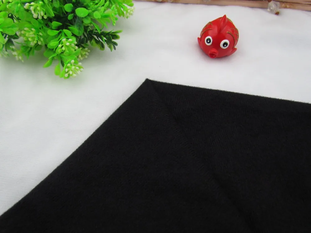 Флисовая ткань с петлей черного цвета 9199 # может приклеиваться на волшебную