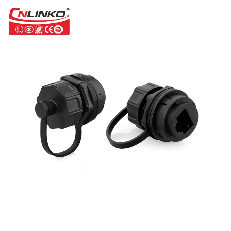 Разъем CNLINKO RJ45 с одним двойным портом AC DC ethernet порты сигналом провода для сварки