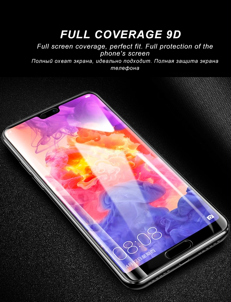 Стекло Baixin 9D для huawei 9E 9S V20 Защитное стекло Y6 Y7 Pro Y9 P Smart 2019 honor 8A 10 Lite Nova4 Enjoy9 magic2 |