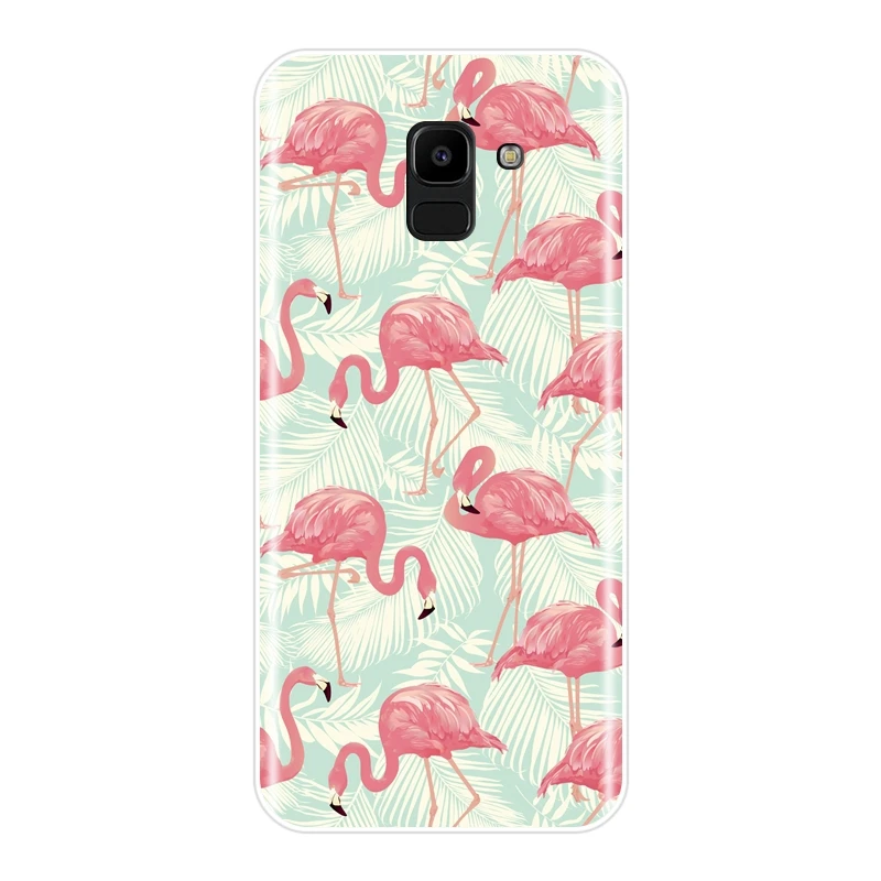 Модный чехол для телефона с фламинго Samsung Galaxy J3 J5 J7 2016 2017 2018 J4 J6 J8 Plus J2 Prime