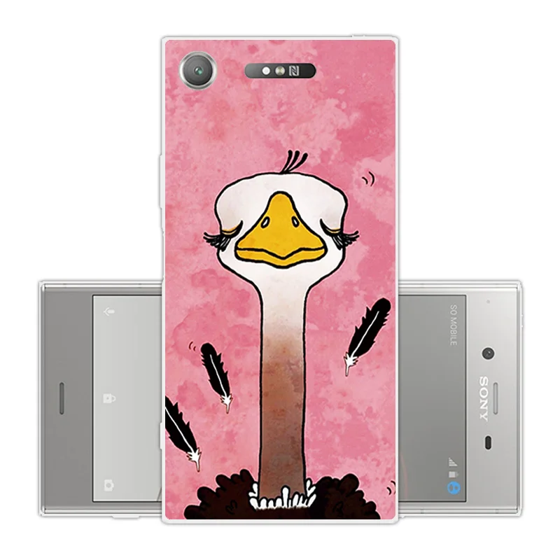 Для Sony Xperia XZ1 5 2 дюйма Мягкие силиконовые чехлы для задней панели телефона розовый