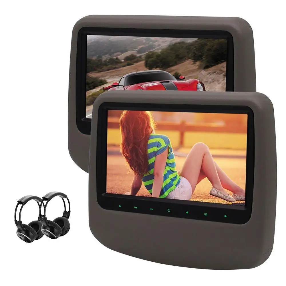 2 шт. подголовник автомобиля DVD плееры двойной заднее сиденье Видео Аудио