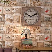 beibehang personality retro wood grain imitation wood plank wood nostalgic cafe waterproof 3d wallpaper wall papers home decor