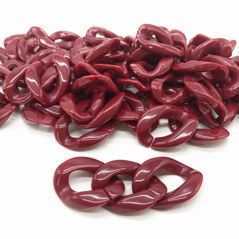 

New 20pcs/16x22mm Acrylic Chain Links DIY Charm Accessories for Jewelry Making# QE03