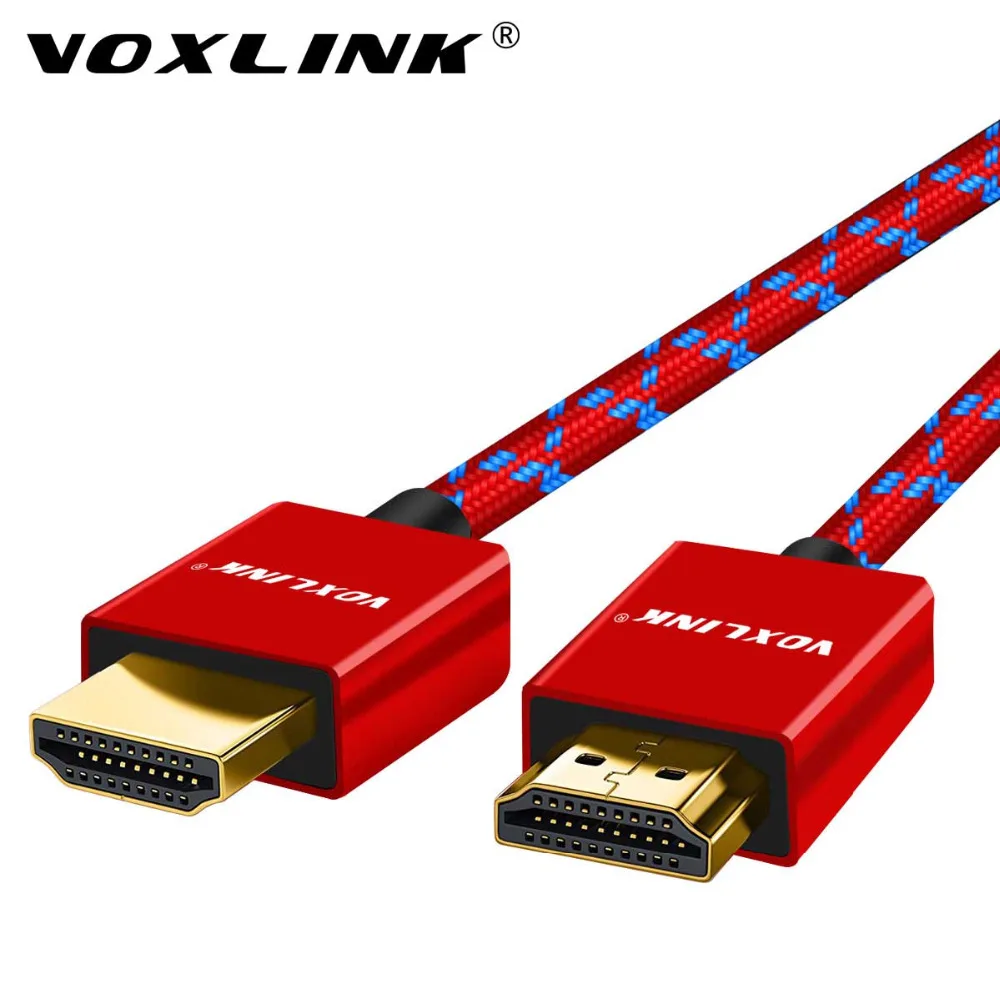 VOXLINK HDMI кабель 3 фута/6 фута/10 футов Ультра высокая скорость между штекерами HDMI кабель с Ethernet 1080P HDMI 1,4 4K 3D для PS3 BLURAY xbox