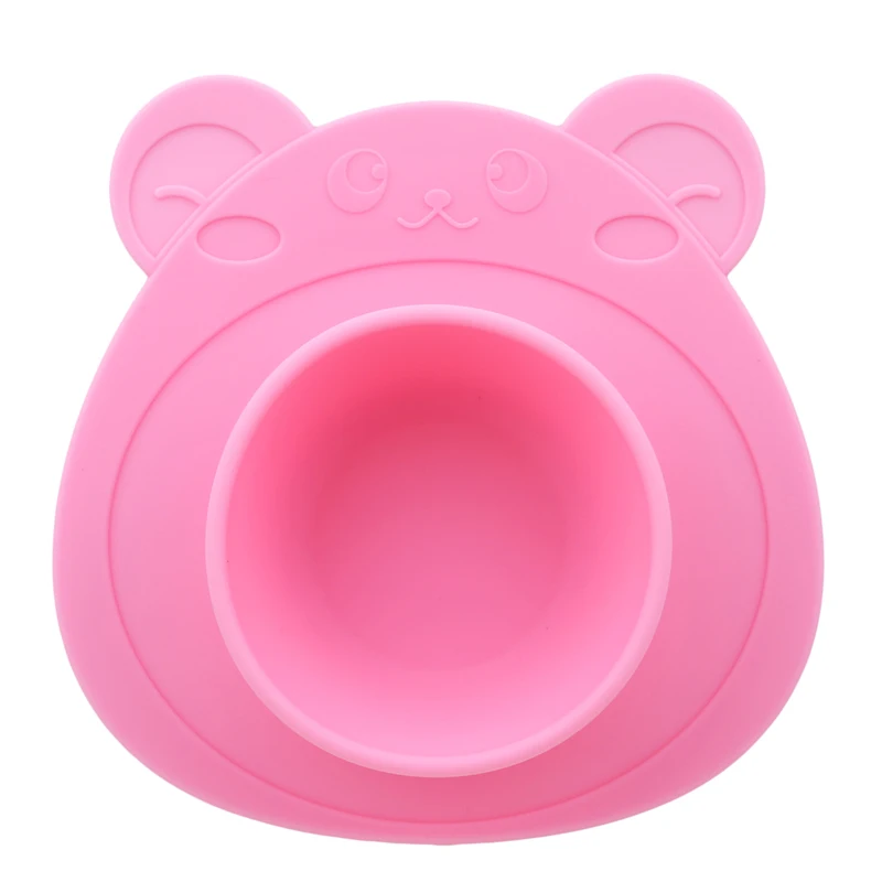 Kids Children Plate 100% Silicone Dishes Bowl With Suction Cup Feeding Food Tray For Baby Toddler | Мать и ребенок