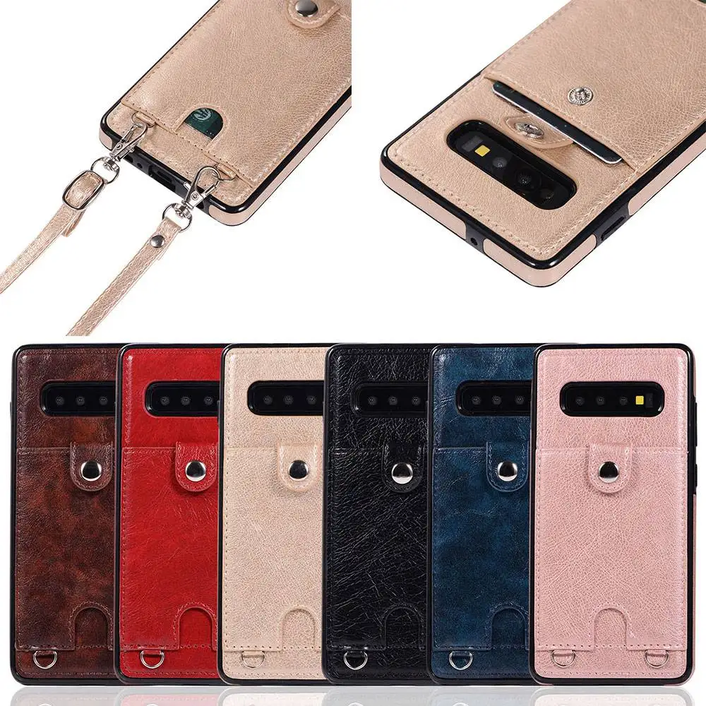 Кожаный чехол с ремешком KISSCASE для samsung Galaxy Note 9 8 S7 Edge S8 S9 S10 Plus чехол-кошелек