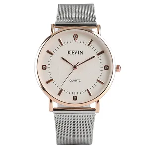 Кевин Простые Модные женские туфли кварцевые наручные часы Кристалл Дизайн Нержавеющаясталькожаный ремешок для часов Повседневное часы best подарок женский