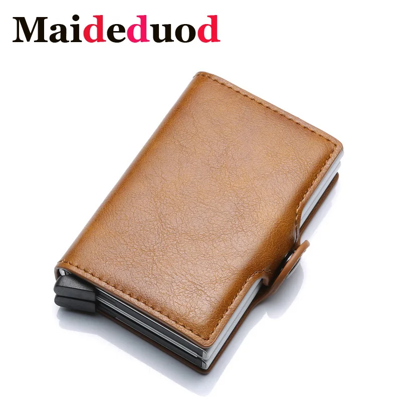 Новинка металлический держатель для карт Maideduod кожаный визиток и кредитных с