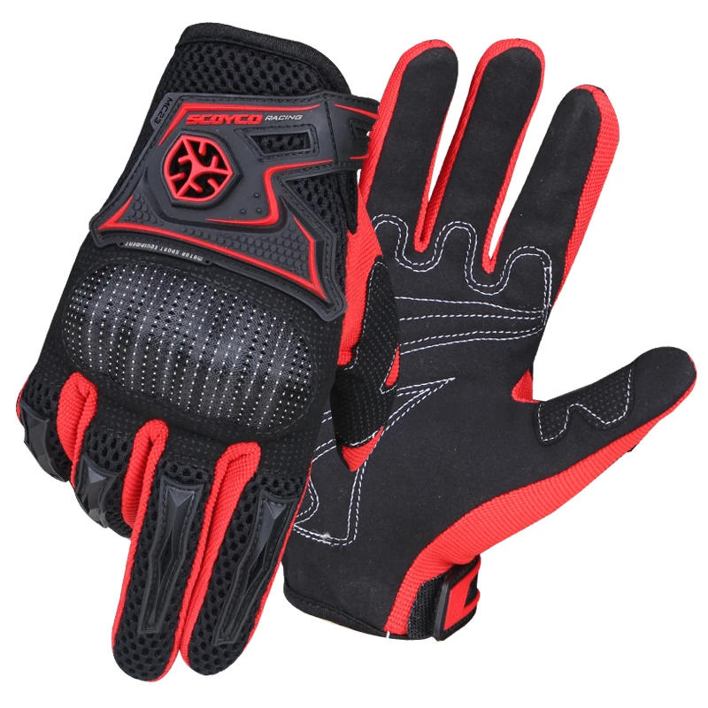 SCOYCO 21 Moto rcycle перчатки дышащая Перчатки Байк Guantes de защитный сжимающей руки для moto