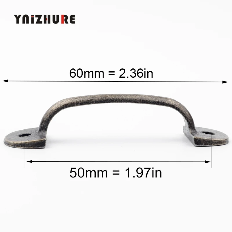 Мини ручка для ящика из цинкового сплава 60*16 мм винтажная деревянная коробка шкаф