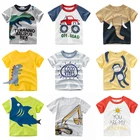 Летняя футболка для мальчиков 2020 г. Детская футболка футболки с короткими рукавами и принтом животных для маленьких девочек хлопковая детская футболка футболки, топы, одежда для мальчиков
