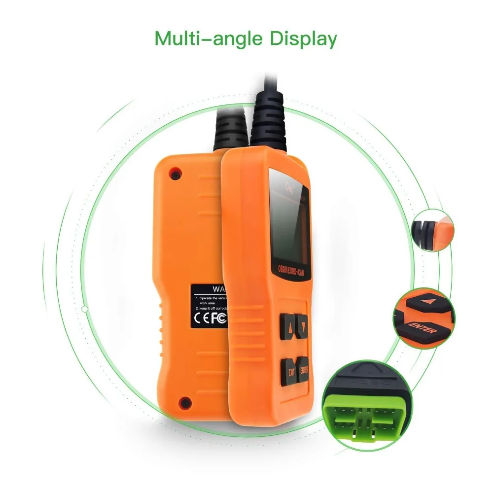 2019 Newest JDiag OBD2 Scanner Car Engine Fault Code Reader CAN Diagnostic Scan Tool JD109 Suitable Compatible EOBD Vehicles |