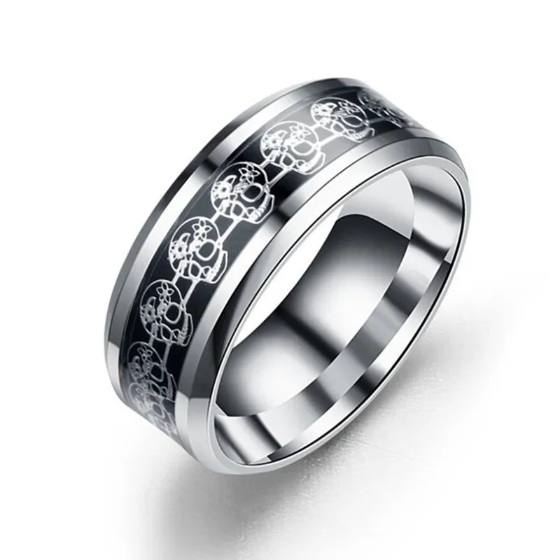 Кольца мужские из нержавеющей стали серебристого цвета 16 23 мм 8 мм|wedding band|skull ring
