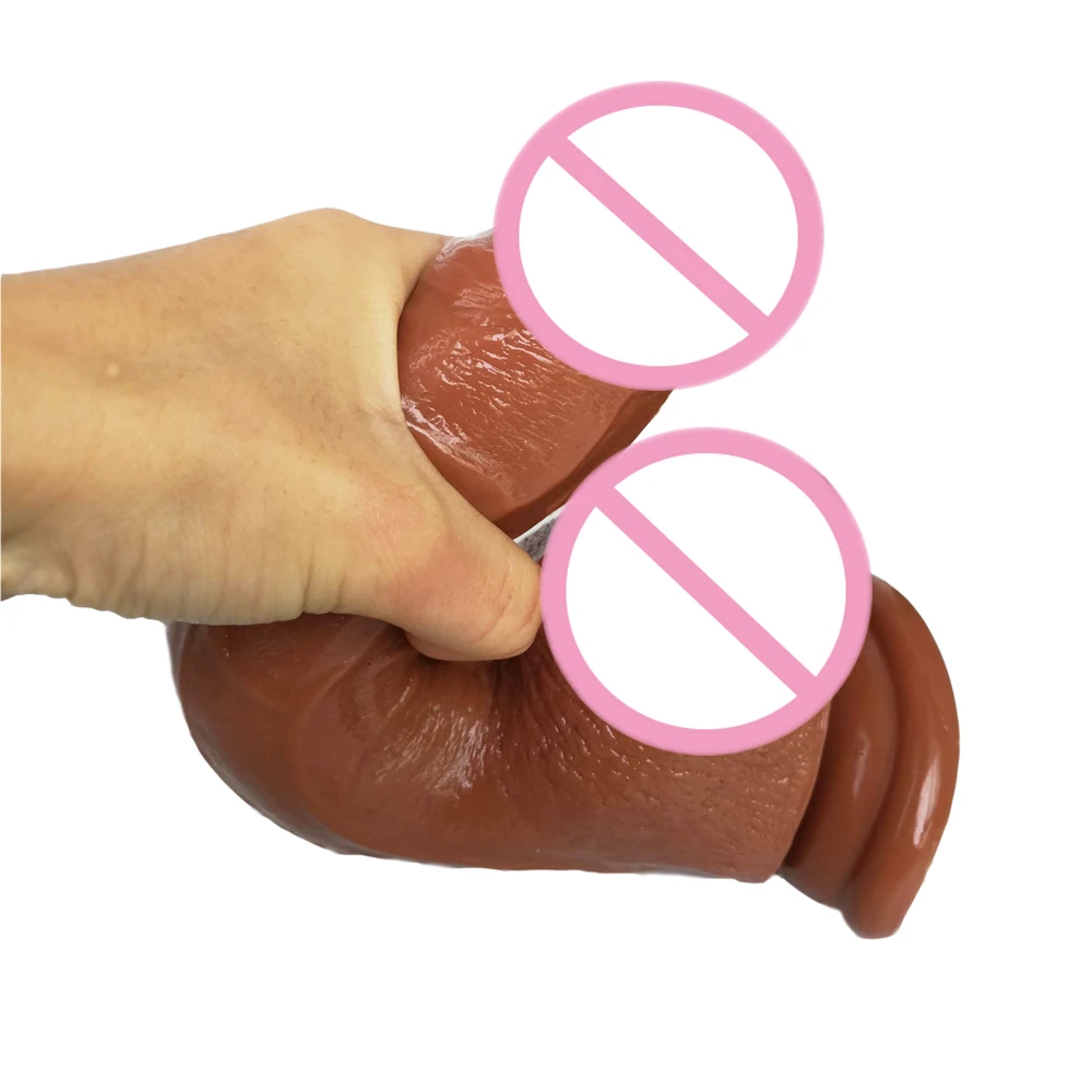 25*5 см реалистический мягкий пенис утешение вибратор сверхгигантский