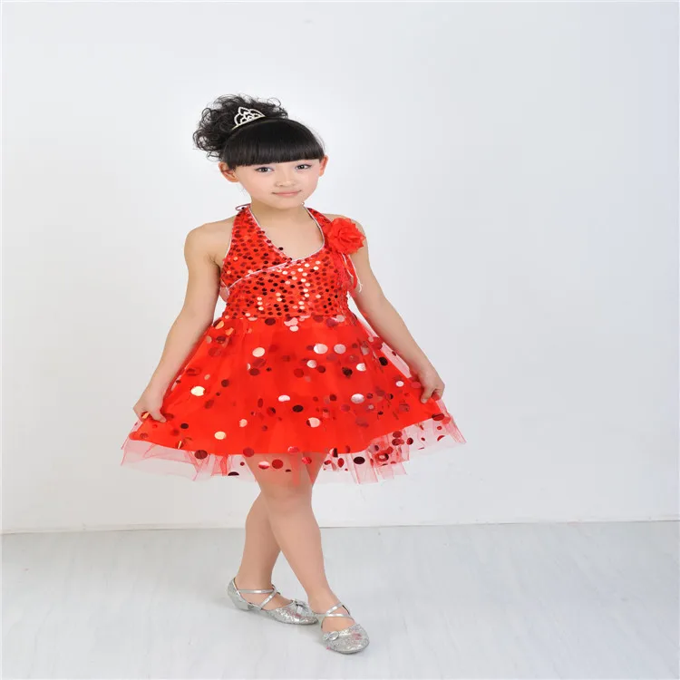 Детское платье для девочек балета сальсы с блестками латинских танцев LD006|dresses