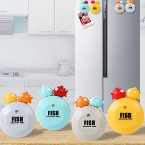 Механический кухонный таймер 050, 60 минут приготовления пищи, механическая кухонная сигнализация, 60 минут рыбы, мультяшный таймер без батареек 8,5 см * 7 см