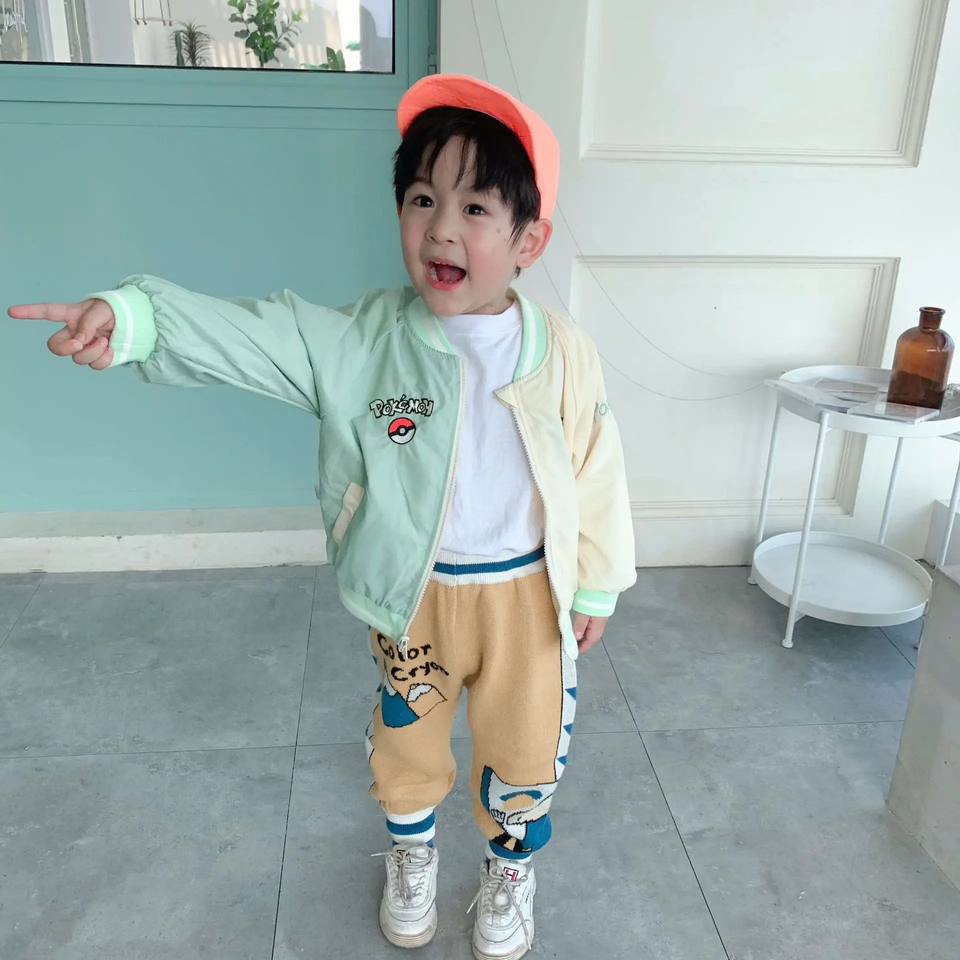 Tonytaobaby/осенне зимние платья Новые детские трикотажные штаны с рисунком для