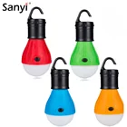 Портативный мини-фонарь для палаток, 3 светодиодных лампы, аварийная лампа, водонепроницаемый, подвесной фонарик с крюком свет для кемпинга, 4 цвета, использование 3 * AAA