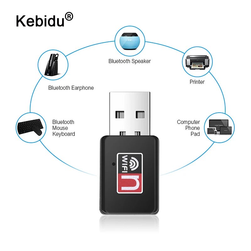 Kebidu Беспроводной Wi-Fi адаптер 150 Мбит/с USB Wifi приемник сетевая карта 802.11b/n/g 2 4G |