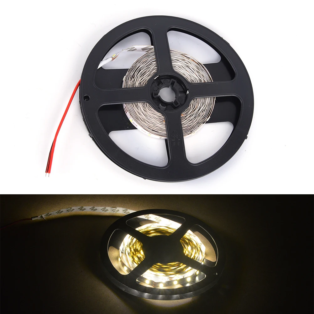 

5M DC12V SMD 2835 IP20 60Led/M Non-Waterproof Flexible LED Light Strip High Brightness Warm Cool White LED Strip