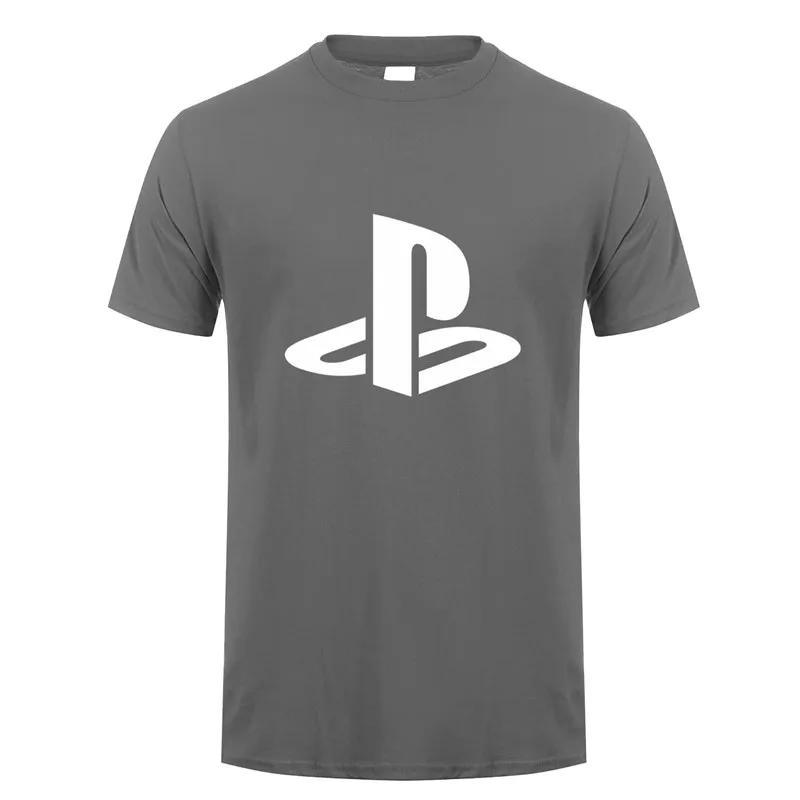 Charcoal Футболка Playstation летняя хлопковая забавная футболка с короткими рукавами Мужская футболка футболки LH-083 - Цвет: Charcoal