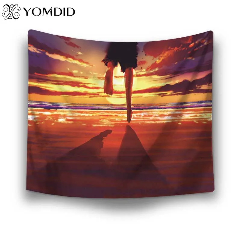 

Wall Hanging Tapestries Wall Tapestry Cozy Natural Scenery Polyester Printed Bedroom Decor Boho Art Printing Tapestry Tapiz