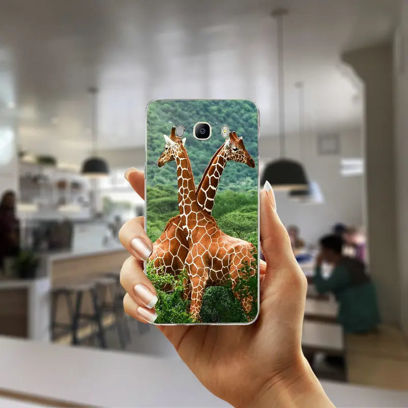 Милое животное Жирафы мягкий TPU мобильный чехол для телефона samsung Galaxy Note 2 3 4 5 8 S2 S3
