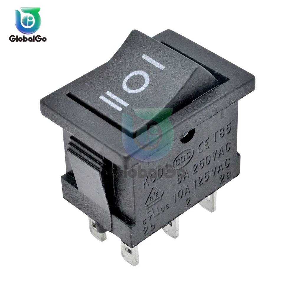 2 шт./лот 6Pin кулисный переключатель ВКЛ ВЫКЛ 3 позиции AC 6A/250 В 10A/125 Электрический