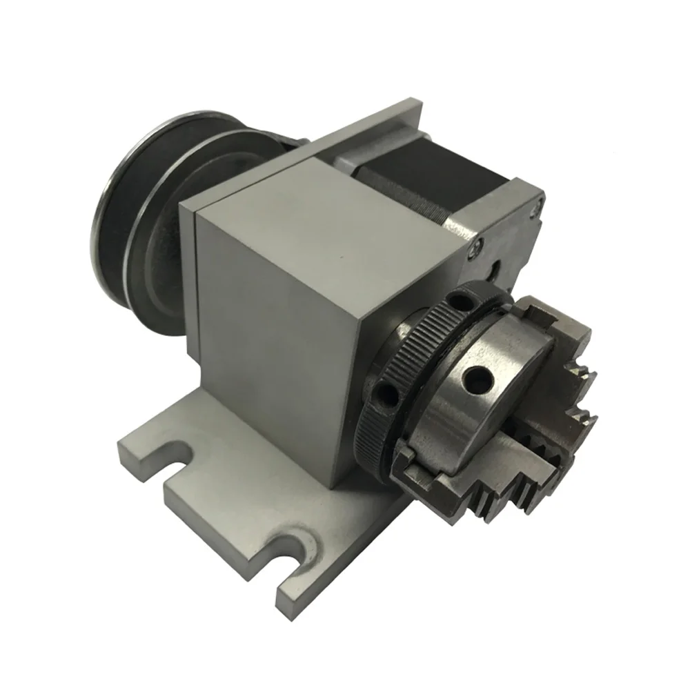 CNC 4 я ось вращения с драйвером K02 4Jaw 63 мм токарный патрон Nema17 шаговый двигатель для