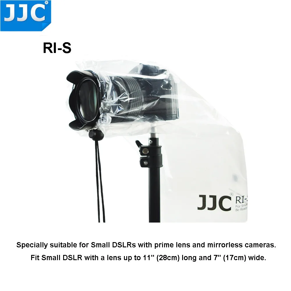 RI-S JJC 2 шт. дождевик для камеры маленькая DSLR с объективом дождевик беззеркальная камера s просвечивающее пальто простые линзы водонепроницаемый протектор - Цвет: RI-S