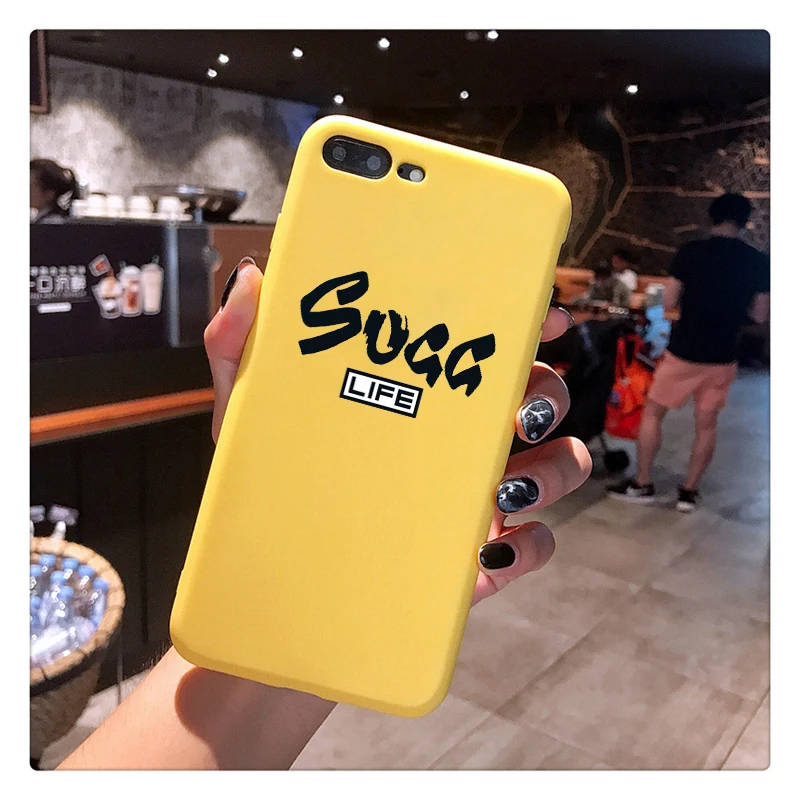 Цветной Мягкий силиконовый чехол SUGG LIFE для телефона iPhone 6 6s 7 6plus 7plus 8plus X XR XS XSMAX |