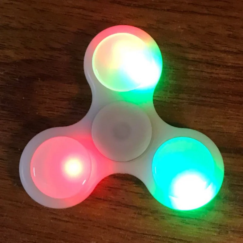 Новые забавные свет палец руки блесны Непоседа Пластик EDC Spinner Для аутизма и СДВГ