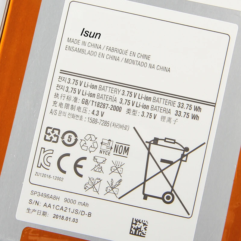 Оригинальный качественный аккумулятор 2 шт./лот SP3496A8H для Samsung Google Nexus 10 GT P8110 HA32ARB