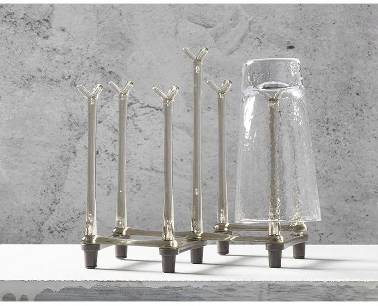 Creative collapsible plastic cup holder glass water cup storage drain shelf Portable plate tray storage rack mx6251416
