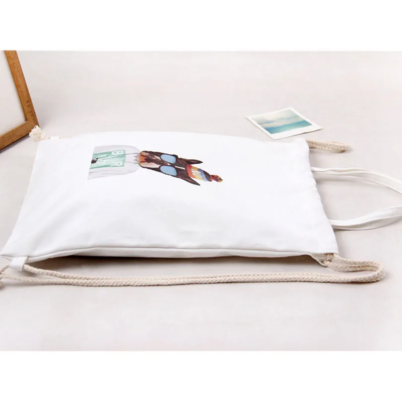 Летняя расцветка в цветные конфеты Drawstring рюкзак супер толстый холщовый мешок