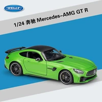 welly diecast 124 scale alloy racing car model car mercedes benz amg gtr sports car metal toy car for kids toy gift collection