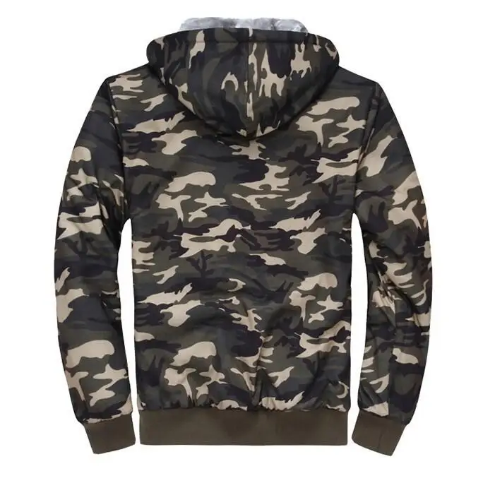 Winter Camouflage Hoodies Men Tracksuit Thick Army Spring Coats Men's Sweatshirts Fleece Male 4XL | Мужская одежда