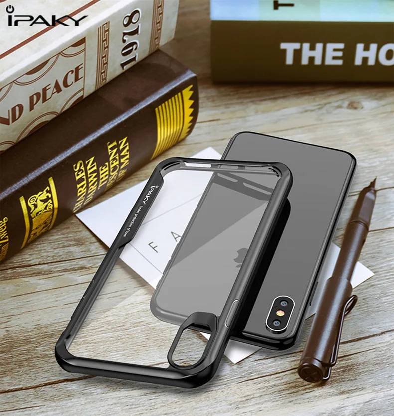 Чехол для iphone xs max IPAKY противоударный чехол x xr 10 прозрачный силиконовый из ТПУ и