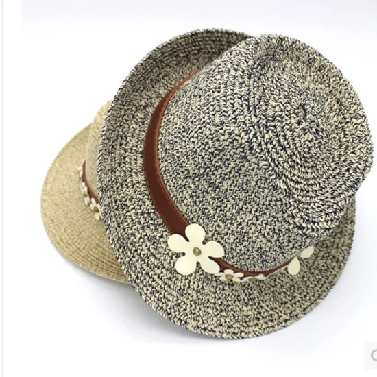 Женская пляжная соломенная шляпа с широкими полями плоская пластиковая мягкими