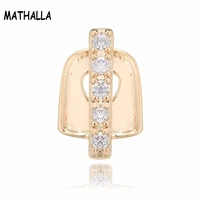 mathalla 2021 new hip hop golden tooth grillz top cz grill dental oral punk tooth hat fashion womens jewelry gifts