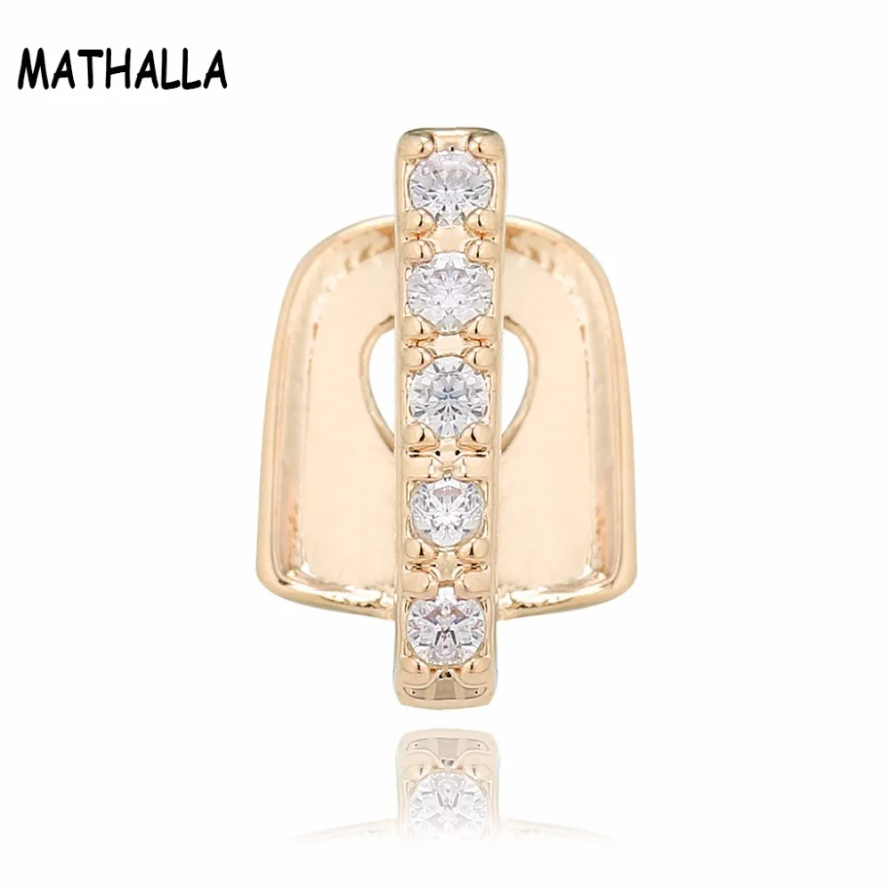 MATHALLA 2021 Новые хип-хоп золотые Зубные коронки верхние CZ гриль стоматологические