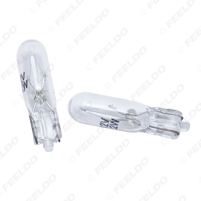 FEELDO 10Pcs Car T5 Wedge 12V 1.2W Halogen Bulb External Halogen Lamp Replacement Dashboard Bulb Light #AM2933 images - 6