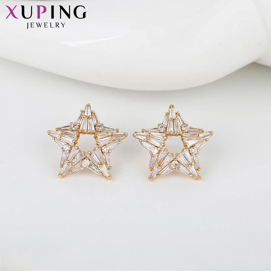 Xuping Мода звезда серьги формы новый дизайн Позолоченные ювелирные изделия для